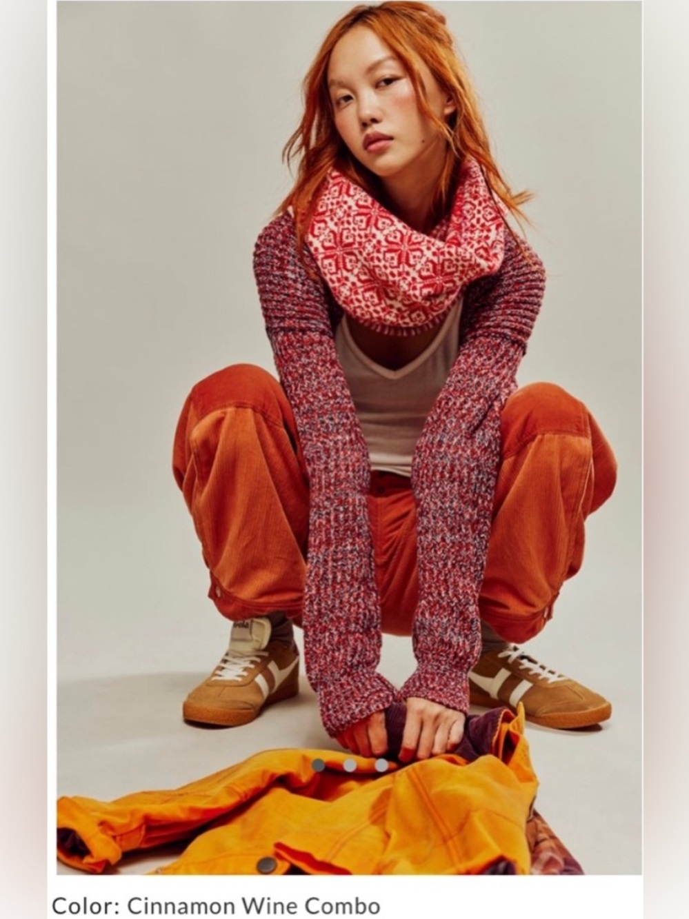 Free People Iris Shrug - Cinnamon Wine Combo Women's Knit Sweater